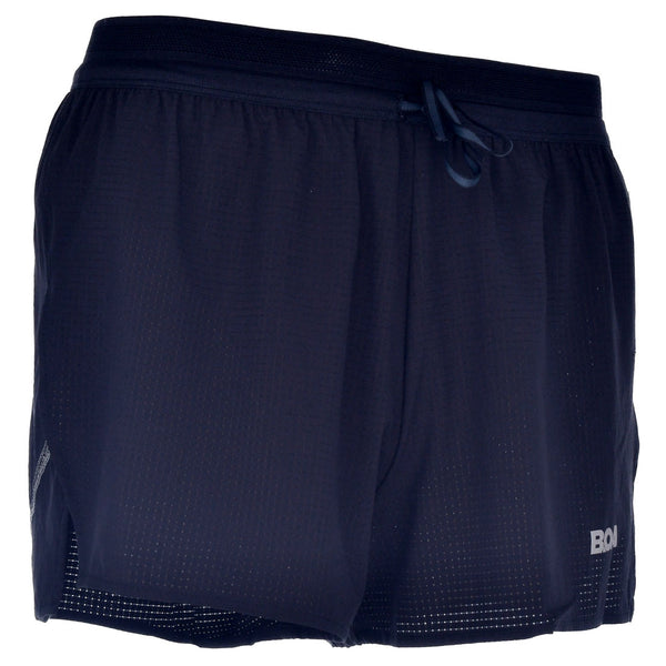BOA Mens 3 Half Split Trainer Solid Running Short (1206B)(Black, Small) at   Men's Clothing store