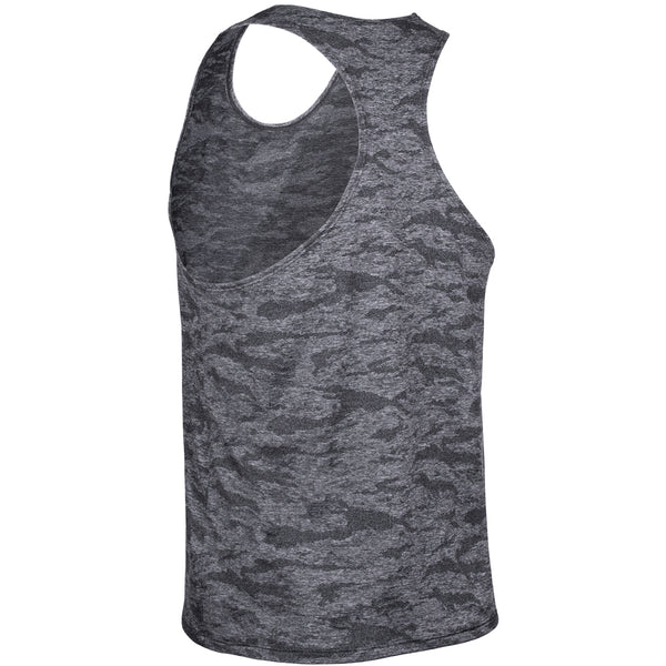 MEN'S CAMO JERSEY RUNNING SINGLET- CHARCOAL – BOA