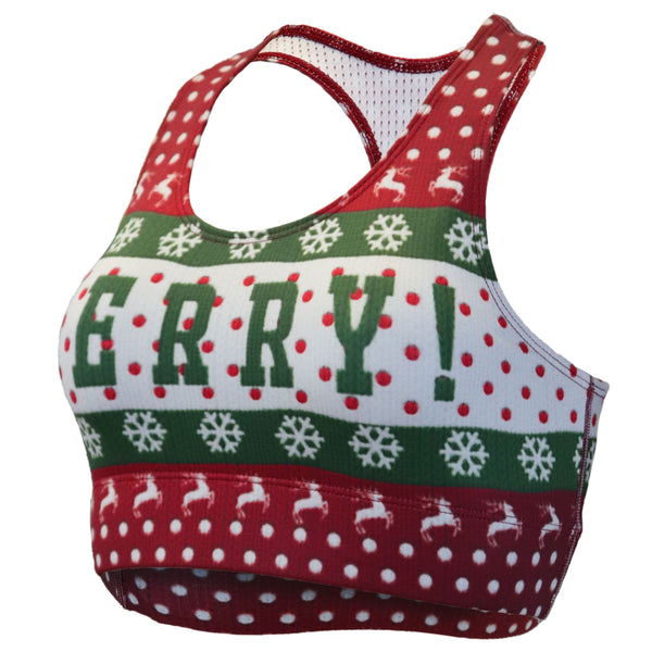  Ugly Christmas Sweater Party Women's Sports Bras Workout Yoga  Bra Padded Fitness Crop Tank Tops : Clothing, Shoes & Jewelry