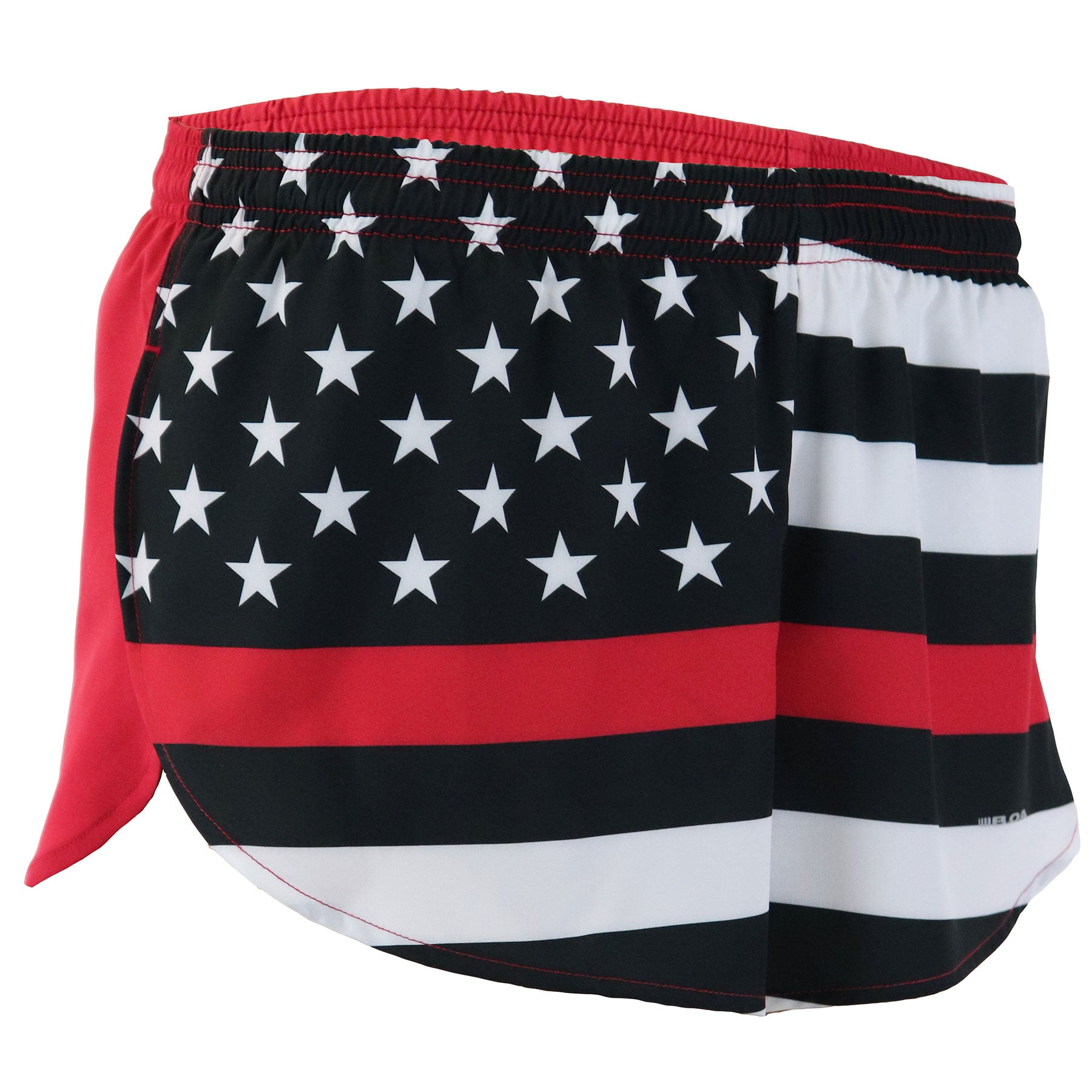 Men's Flag 1" Elite Split Shorts [S-T] - Thin Red Line