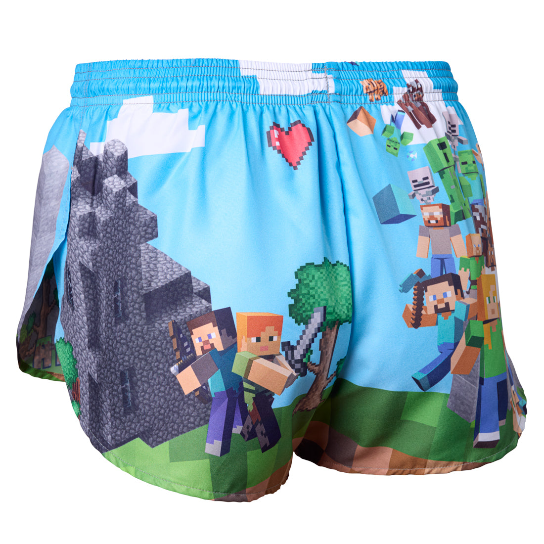 Men's Printed 1" Elite Split Shorts - Blocks on Blocks