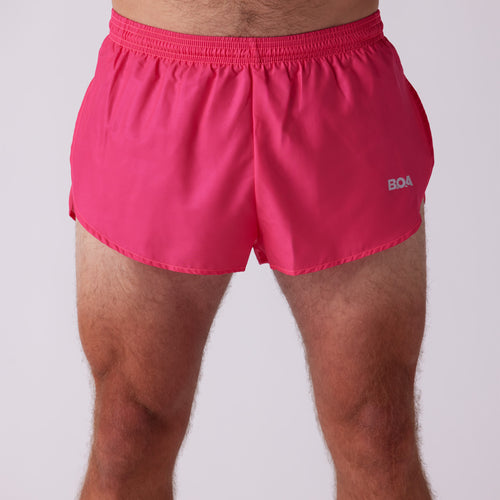 Men's Solid 1" Elite Split Shorts - Chili