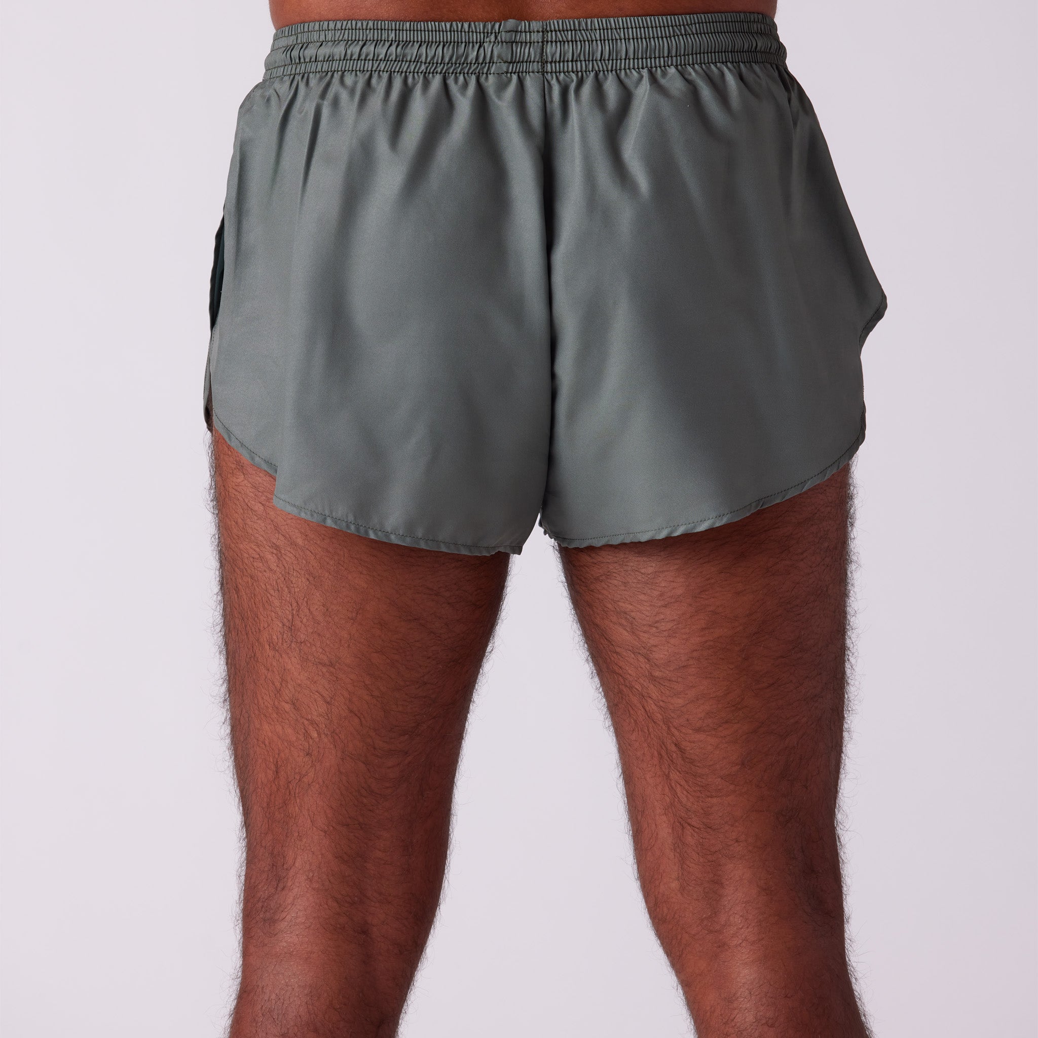 Men's Solid 1" Elite Split Shorts - Military