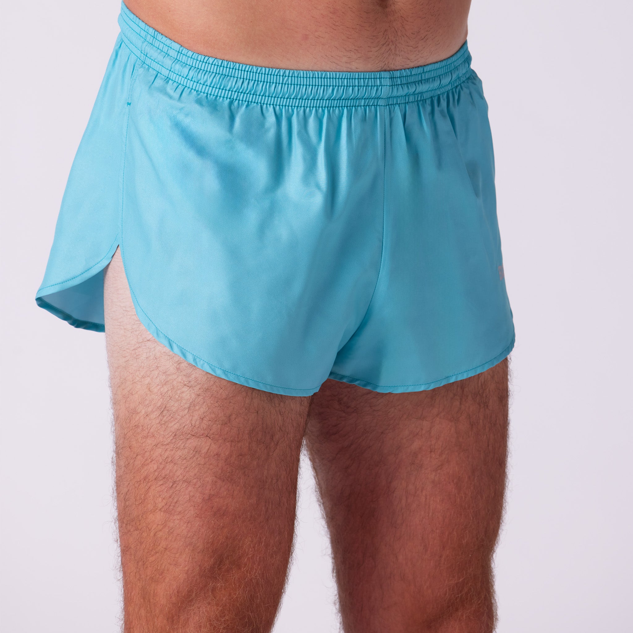 Men's Solid 1" Elite Split Shorts - Seafoam