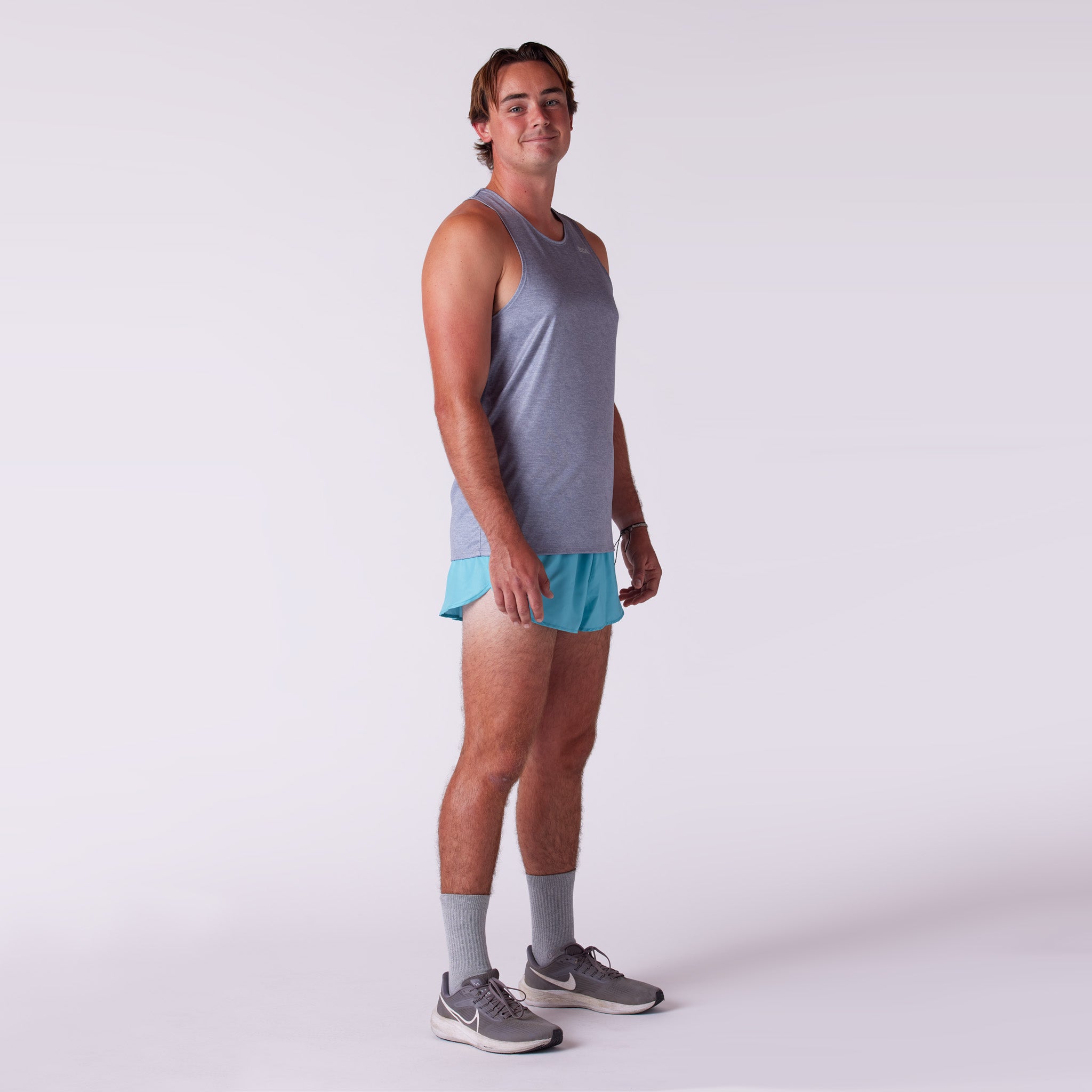 Men's Solid 1" Elite Split Shorts - Seafoam