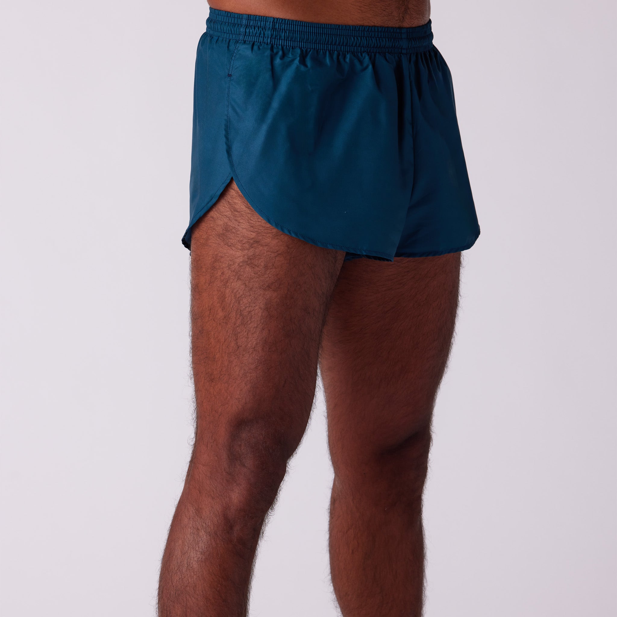 Men's Solid 1" Elite Split Shorts - Vintage Blue