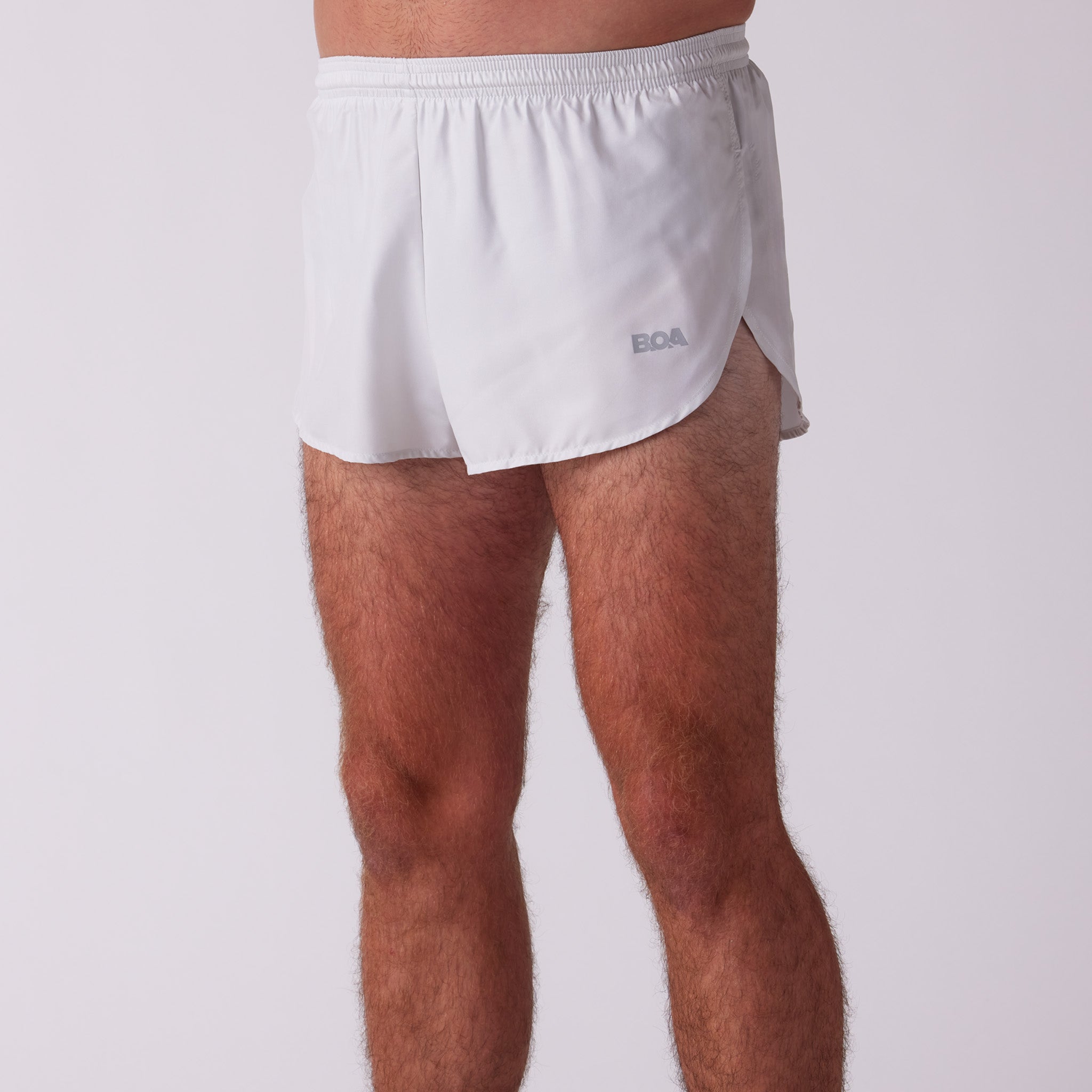 Men's Solid 1" Elite Split Shorts - Vintage White