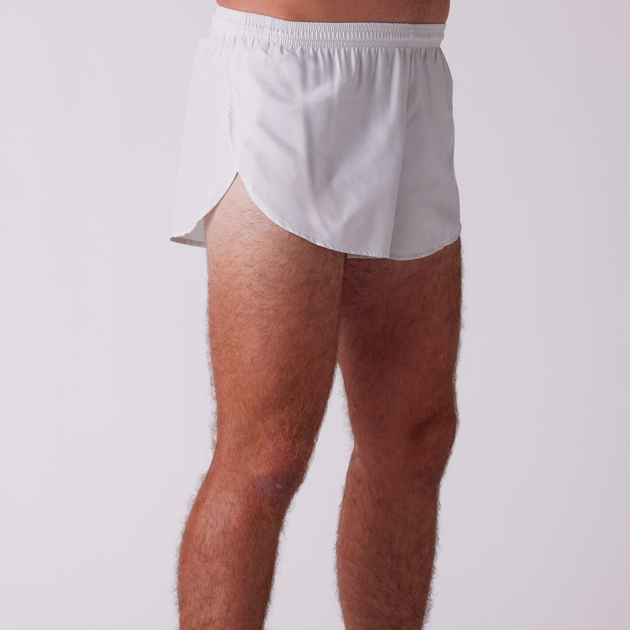 Men's Solid 1" Elite Split Shorts - Vintage White