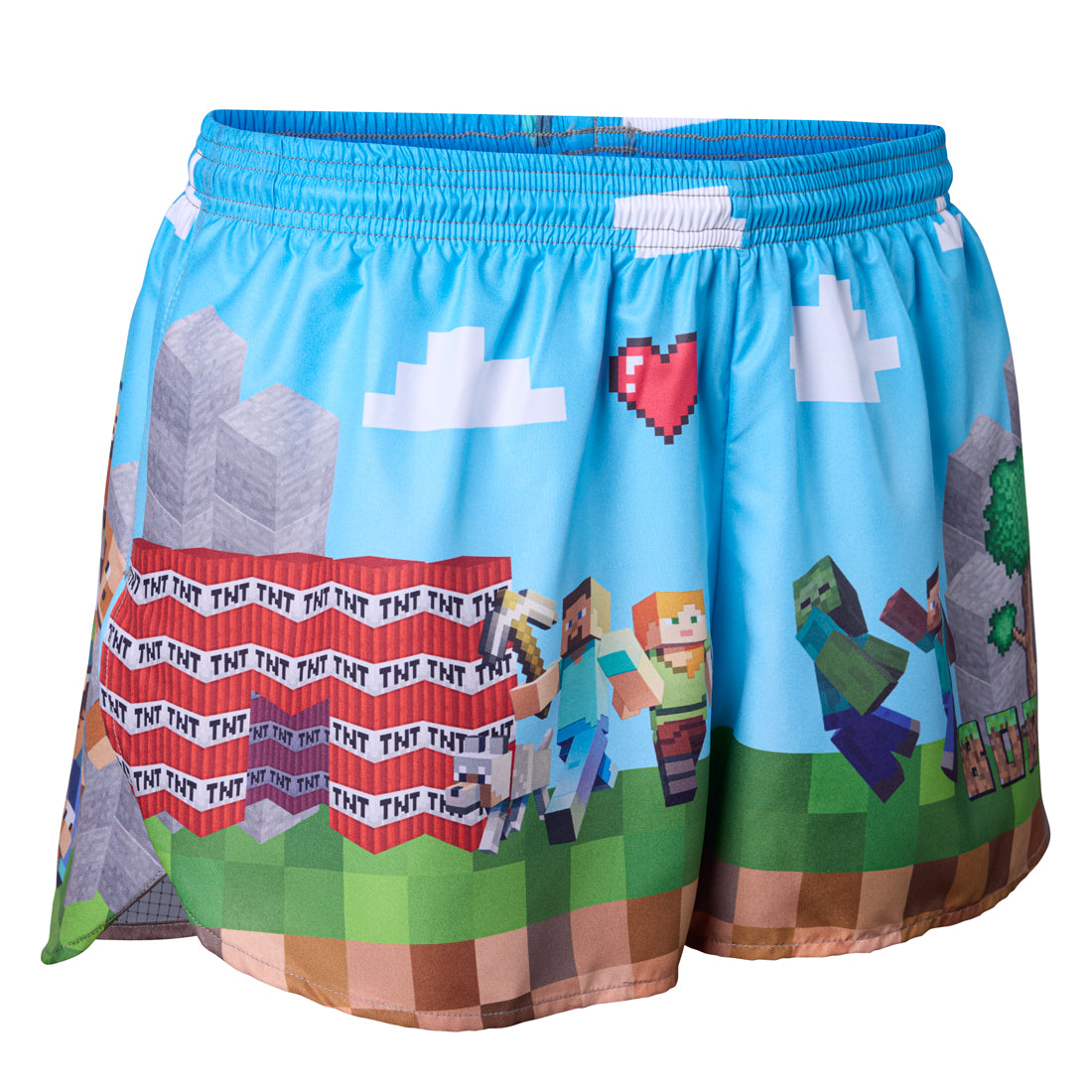 Men's Printed 3" Half Split Shorts - Blocks on Blocks