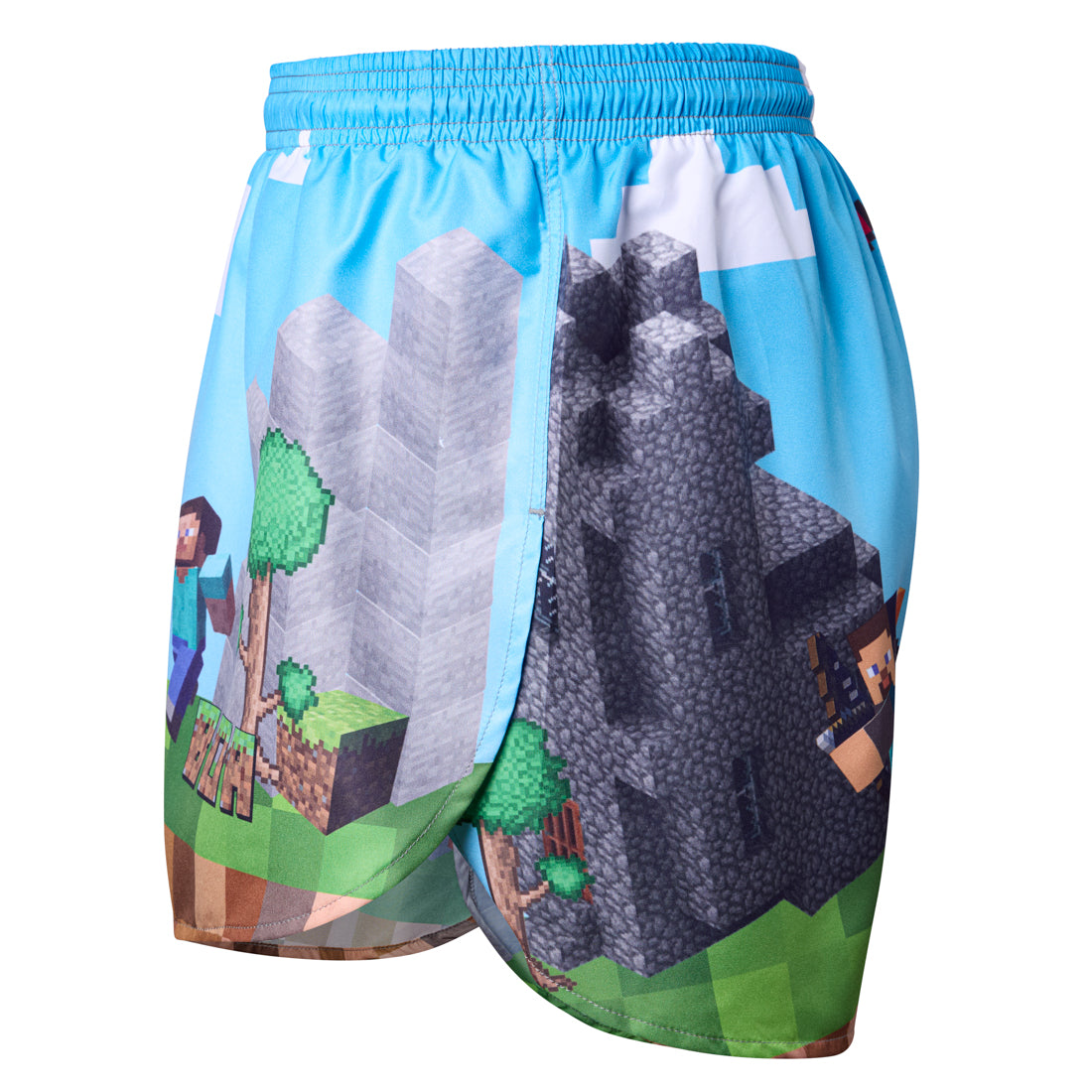 Men's Printed 3" Half Split Shorts - Blocks on Blocks