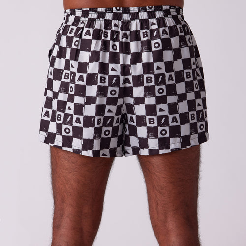 Men's Printed 3" Half Split Shorts - Checkers