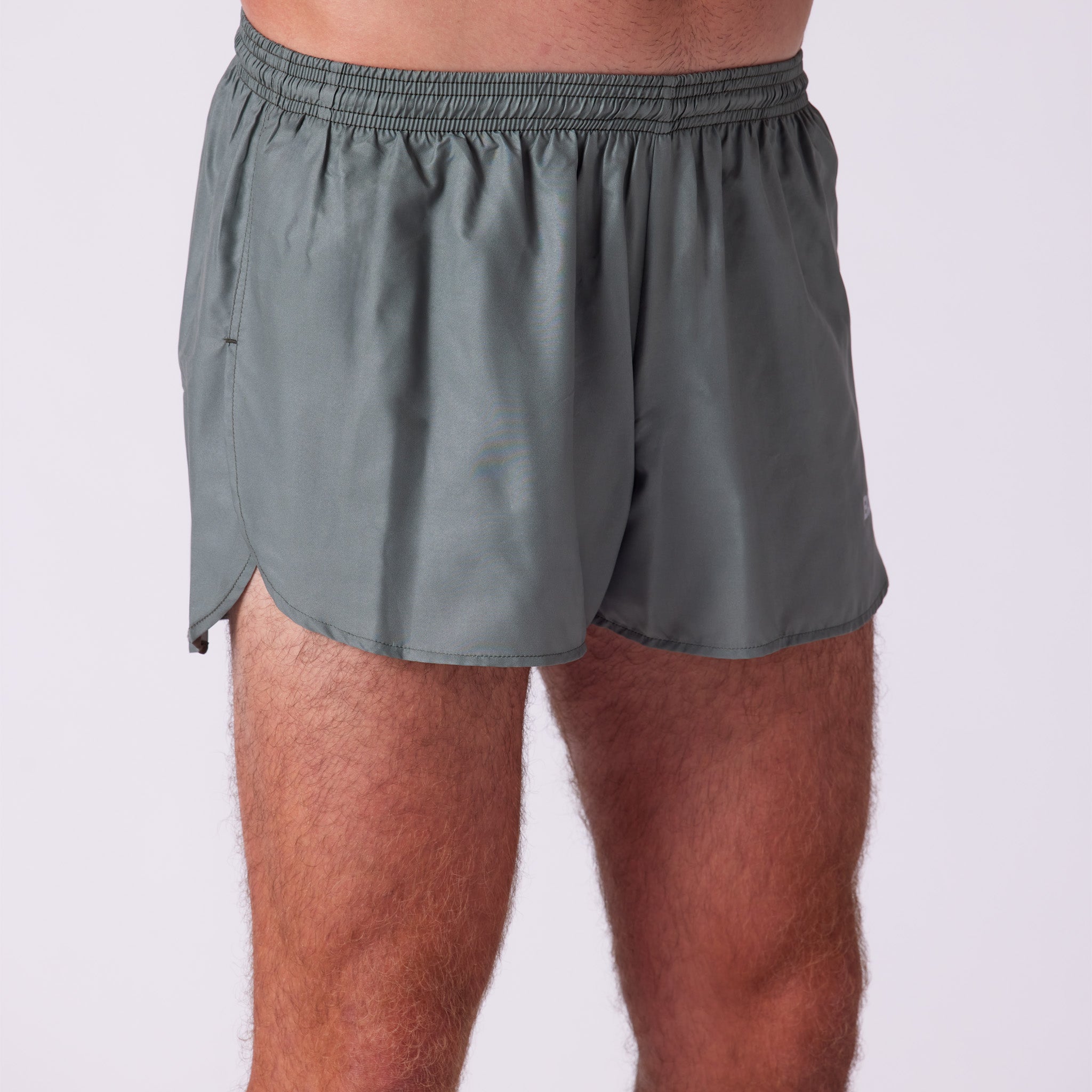 Men's Solid 3" Half Split Shorts - Military