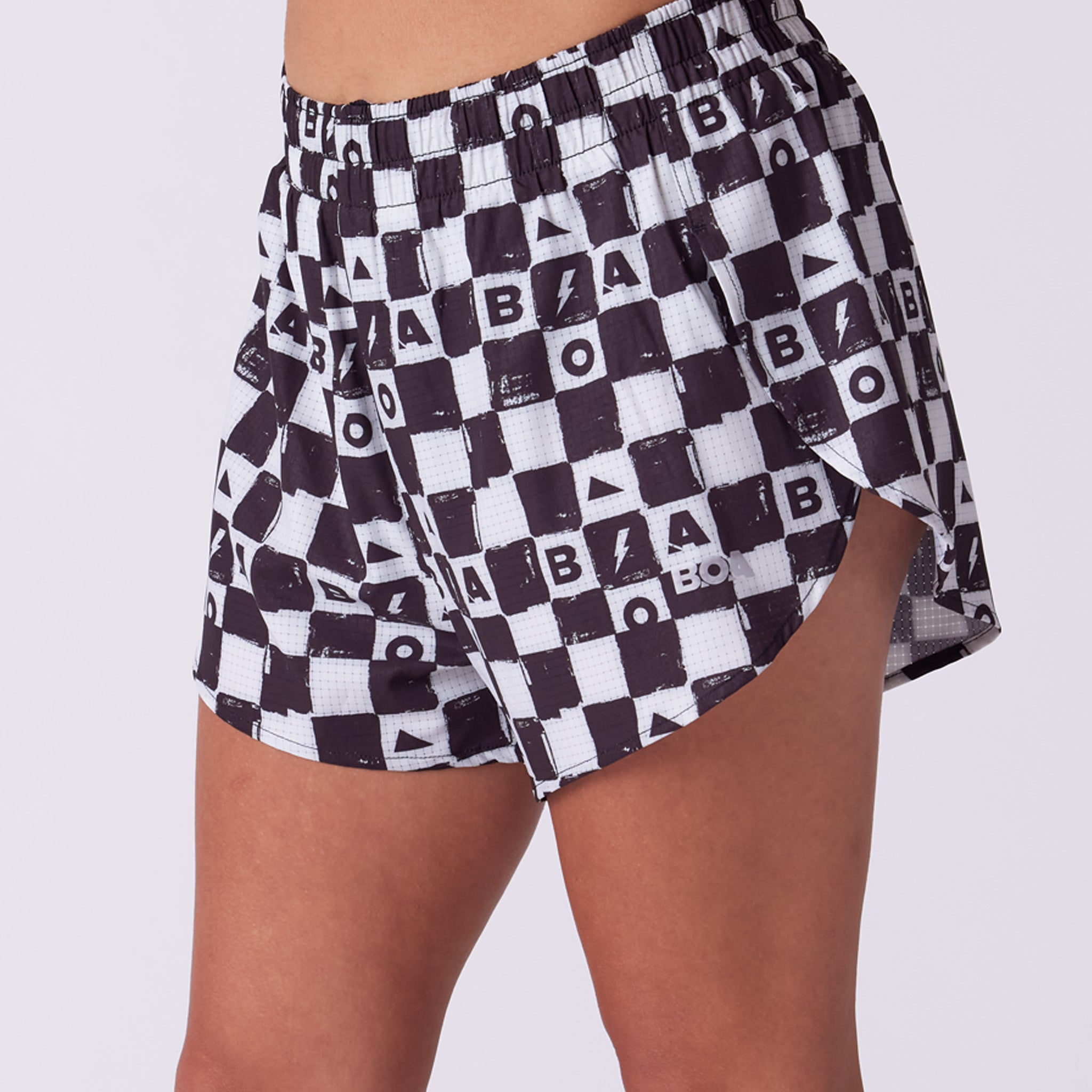 Women's AeroPro 3" Split Shorts - Checkers