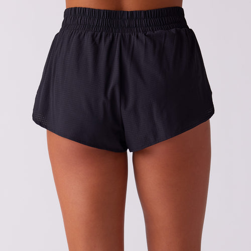 Women's Sprint 1.5" Lined Half Split Short - Black