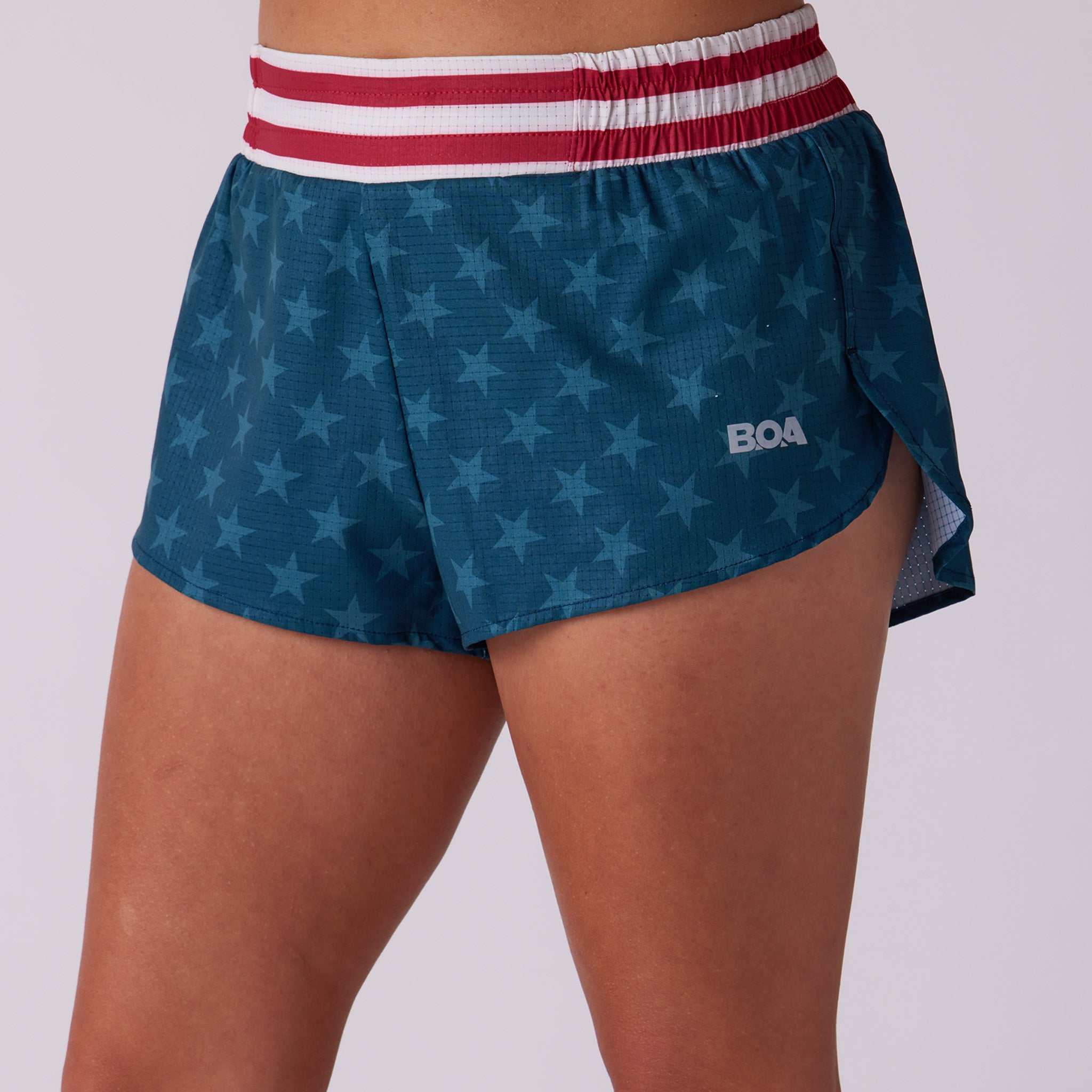 Women's Sprint 1.5" Lined Half Split Short - Stars