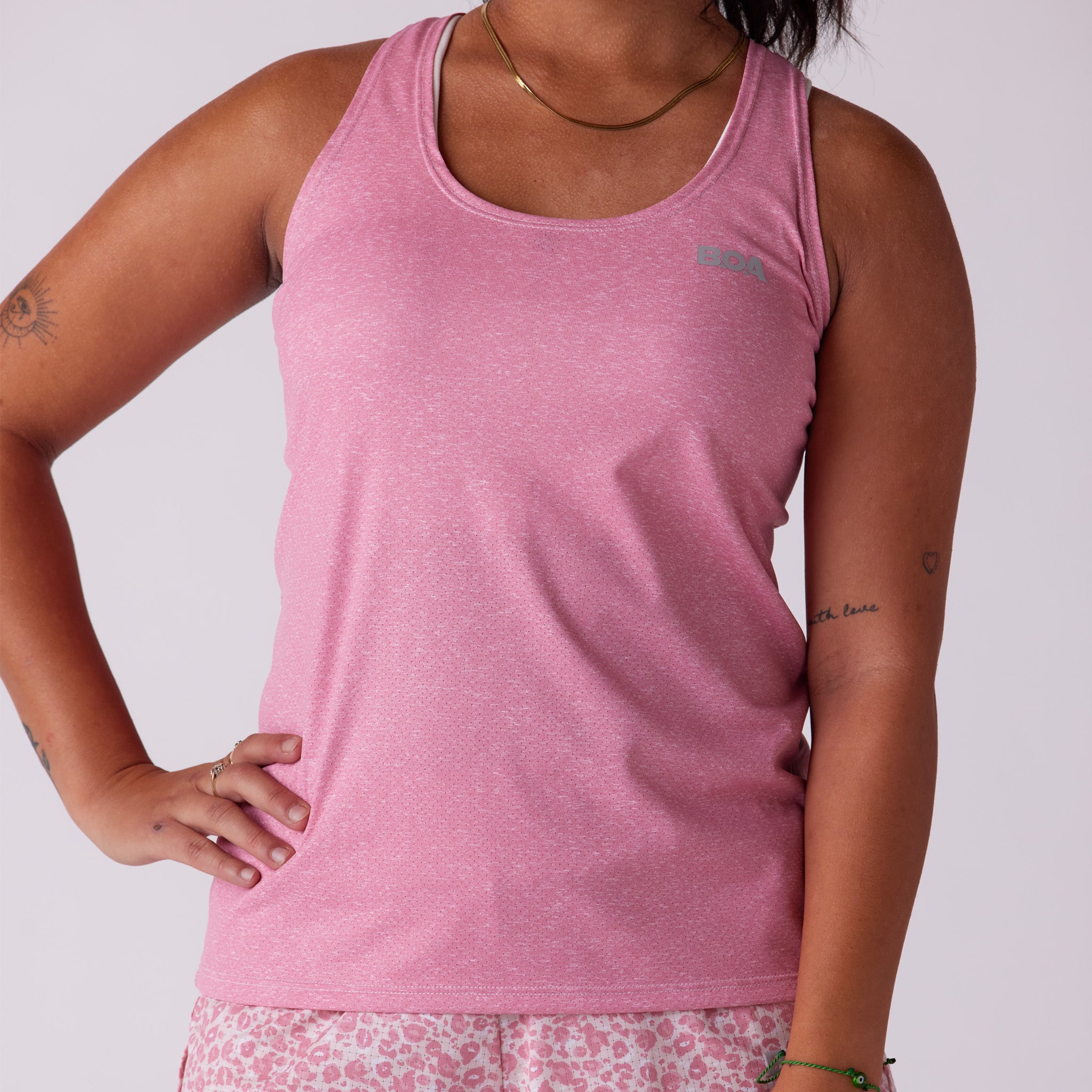 Women's Vapor Lite Tempo Tank - Heather Fondant