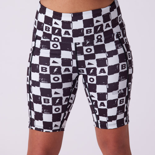 Women's Fly 8" High Rise Fit Short - Checkers