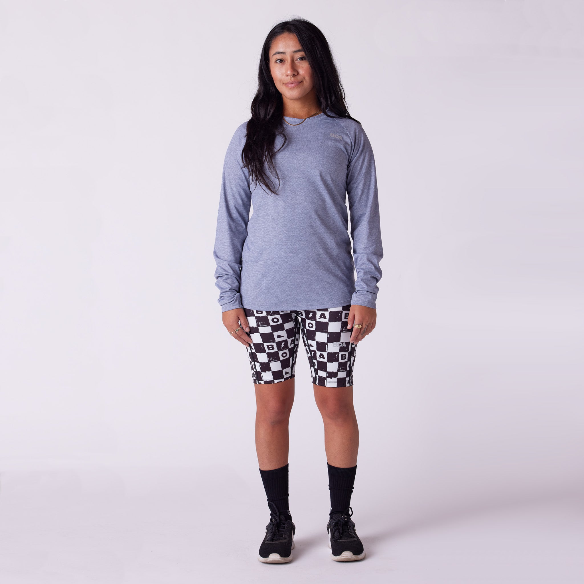 Women's Fly 8" High Rise Fit Short - Checkers