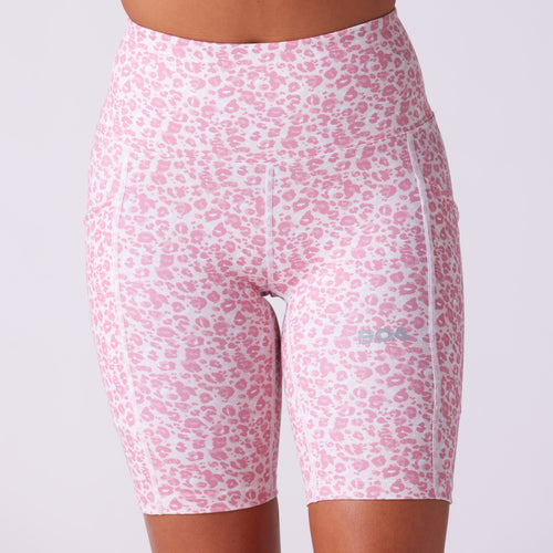 Women's Fly 8" High Rise Fit Short - Leopard