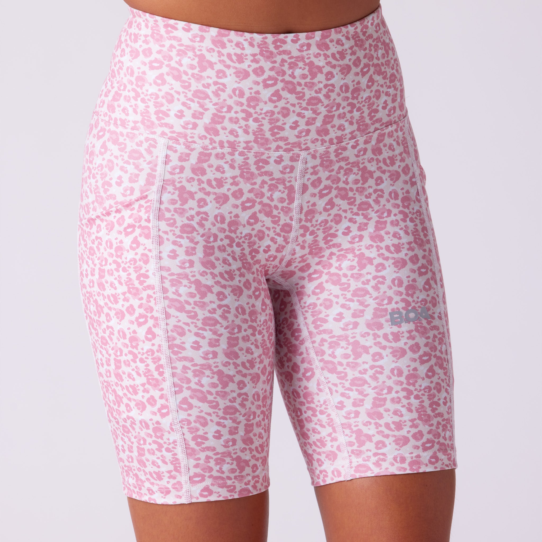 Women's Fly 8" High Rise Fit Short - Leopard