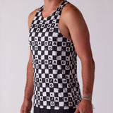 Men's Competitor Lite Printed Singlet - Checkers