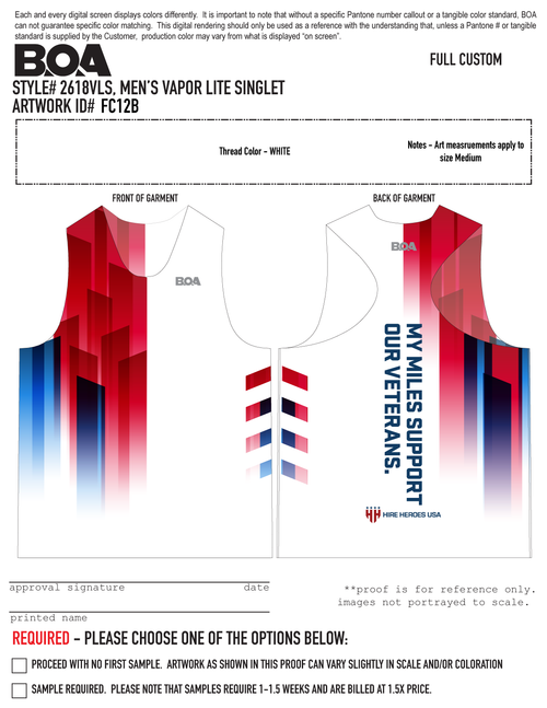 Men's Vapor Lite Racing Singlet - FC12B-Inter McCann