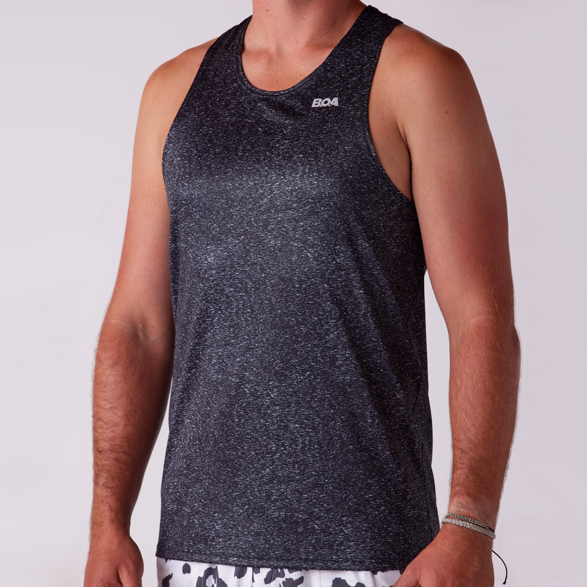 Men's Vapor Lite Racing Singlet - Heather Black