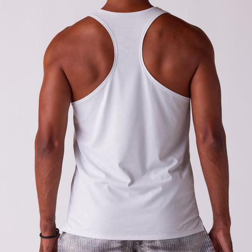 Men's Vapor Lite Racing Singlet - Heather Vintage Wht