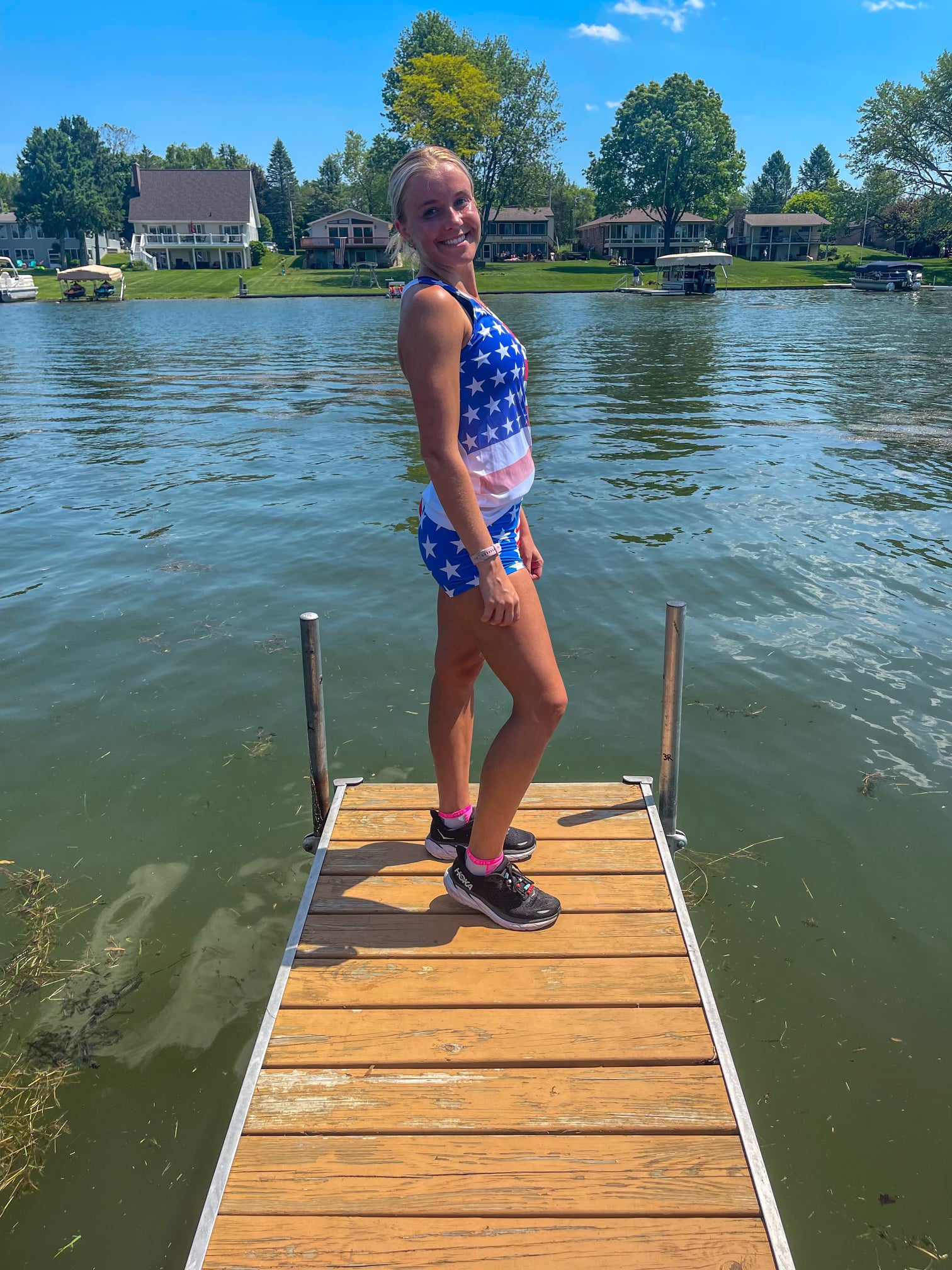 Printed Fit Short - American Flag