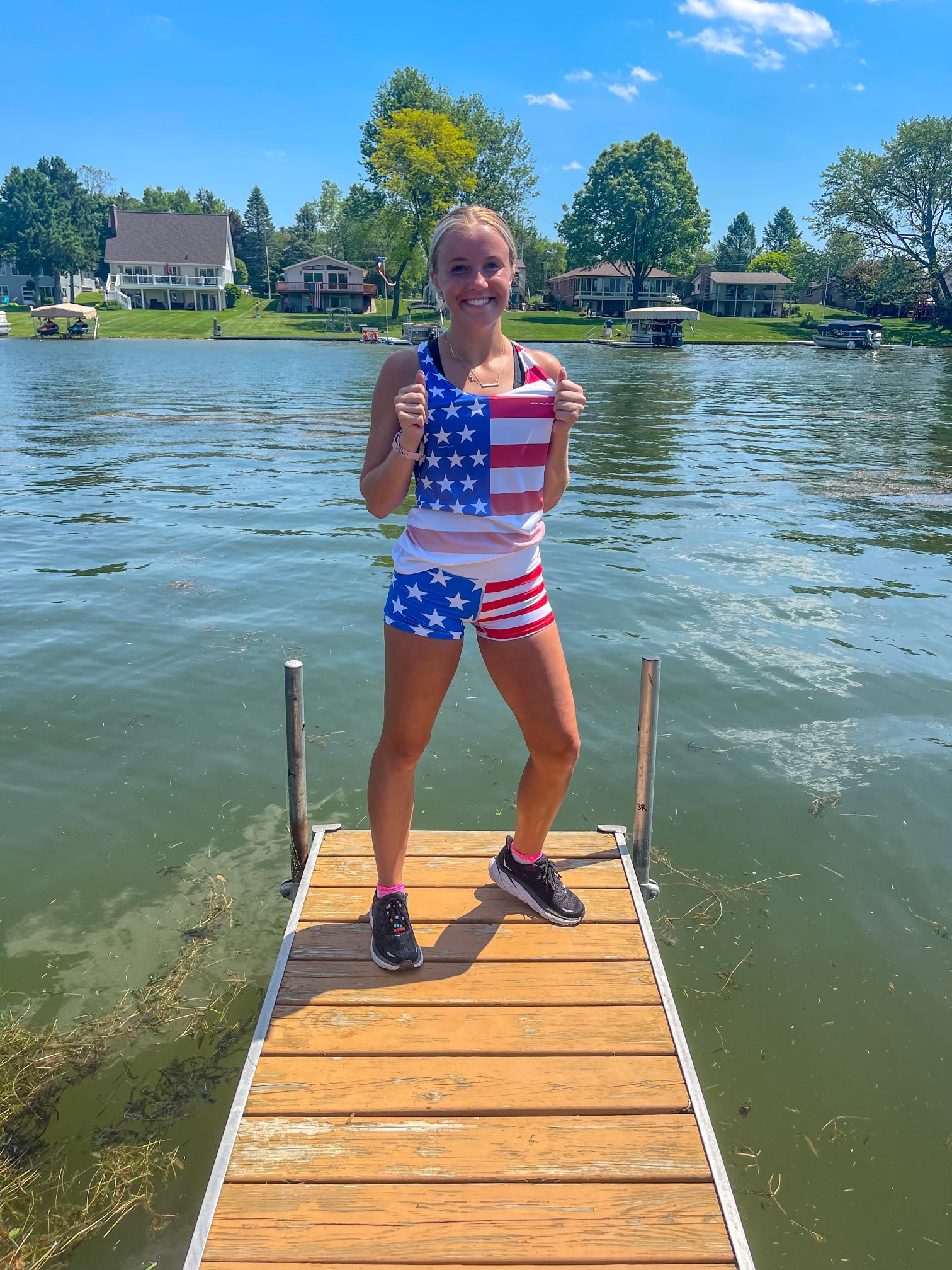 Printed Fit Short - American Flag