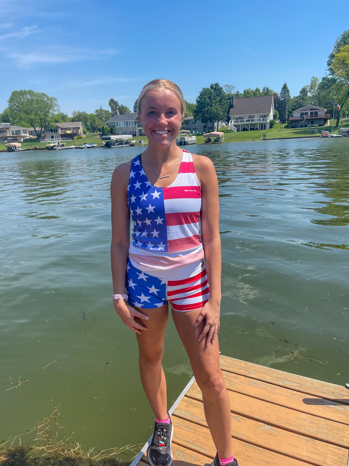 Printed Fit Short - American Flag