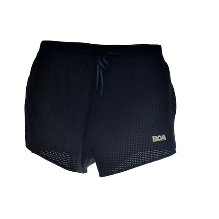 Women's Solid 1" Elite Split Shorts - Black