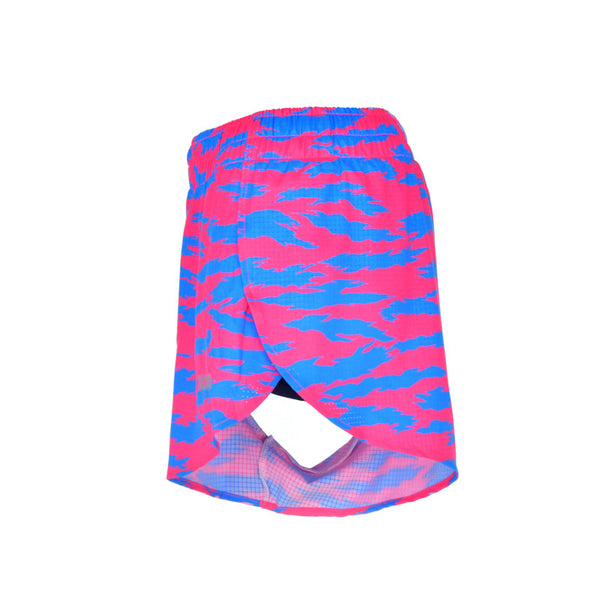 Women's Aeropro 3" Split Shorts - Torn Camo Pink/Blue