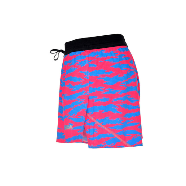 Men's Aeropro 3" Half Split Shorts - Torn Camo Pink/Blue