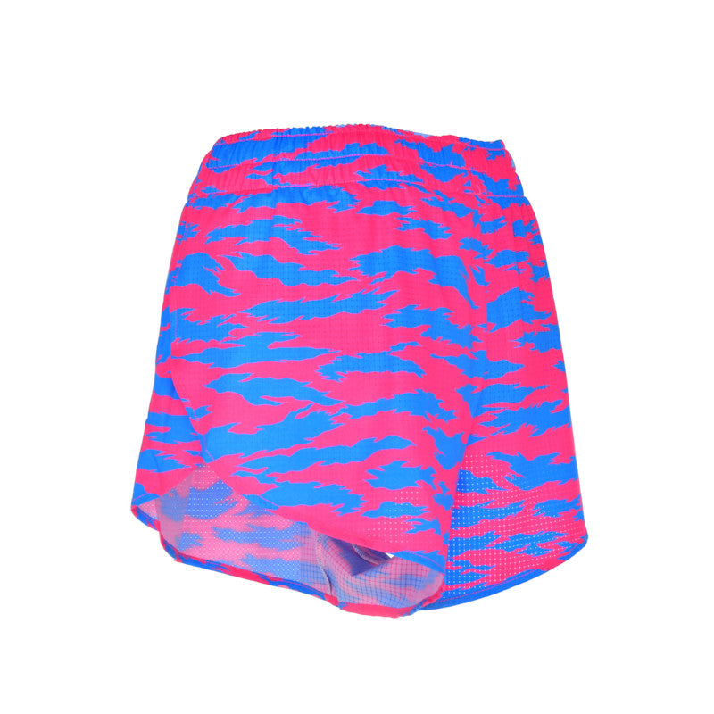 Women's Aeropro 3" Split Shorts - Torn Camo Pink/Blue