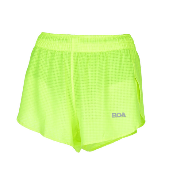 Women's AeroPro 3" Split Shorts - Neon Yellow