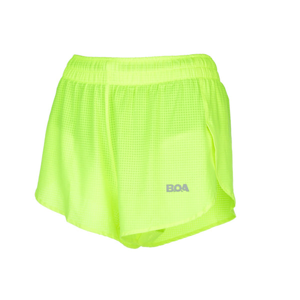 Women's AeroPro 3" Split Shorts - Neon Yellow