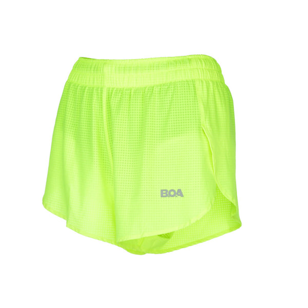 Women's AeroPro 3" Split Shorts - Neon Yellow