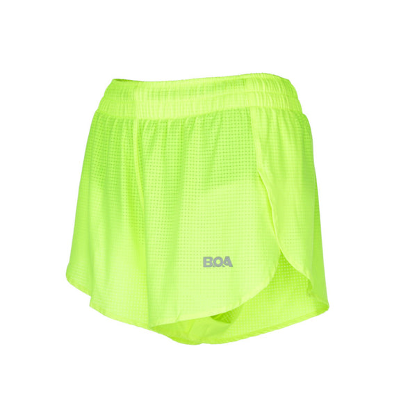 Women's AeroPro 3" Split Shorts - Neon Yellow