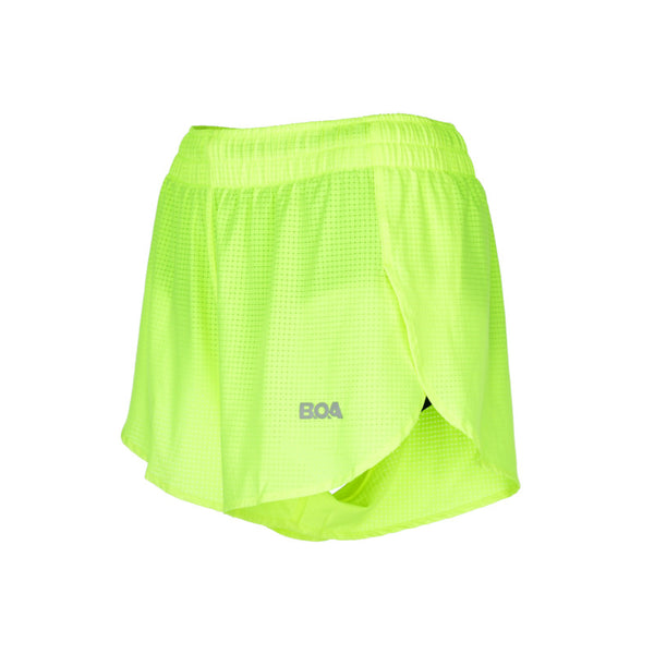 Women's AeroPro 3" Split Shorts - Neon Yellow