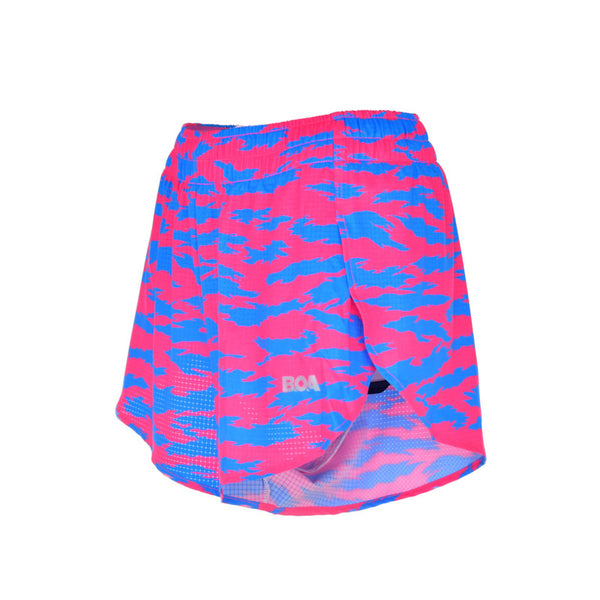 Women's Aeropro 3" Split Shorts - Torn Camo Pink/Blue