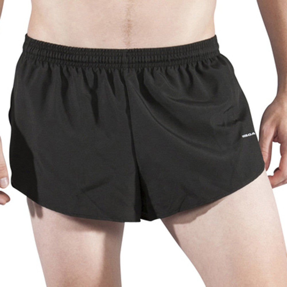 Men's Solid 1" Elite Split Shorts - Black