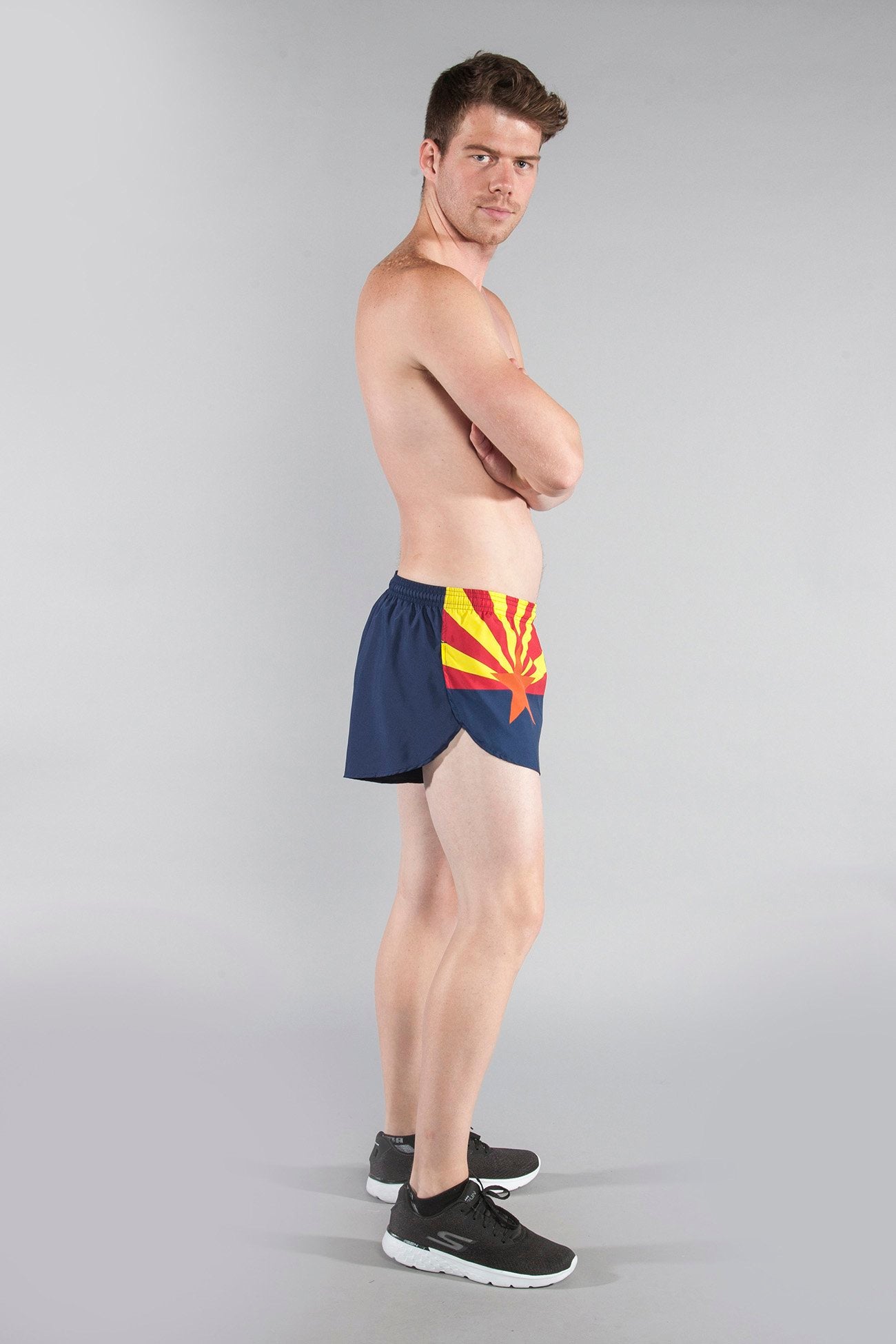 Men's Flag 1" Elite Split Shorts [A-B] - Arizona