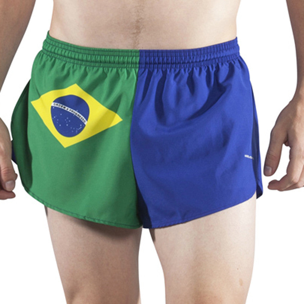 Men's Flag 1" Elite Split Shorts - Brazil