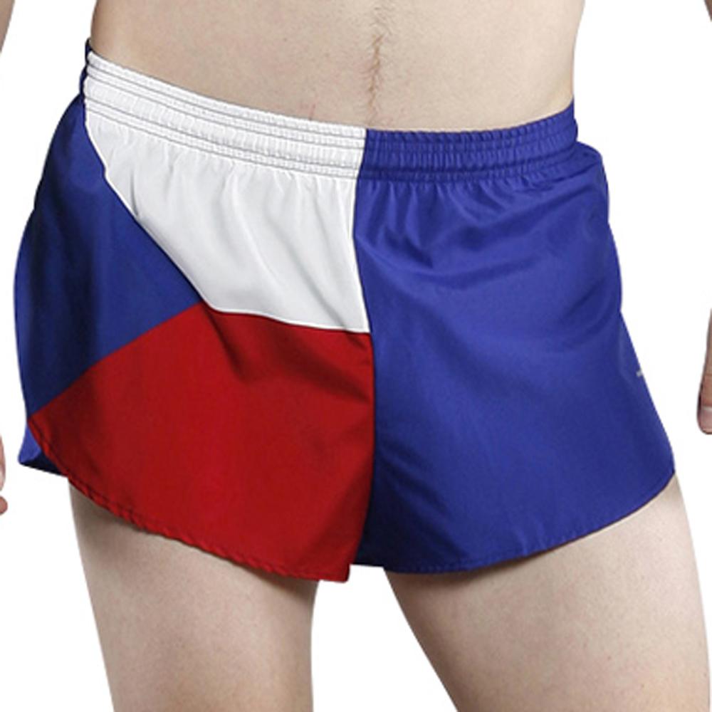 Men's Flag 1" Elite Split Shorts [C] - Czech Republic