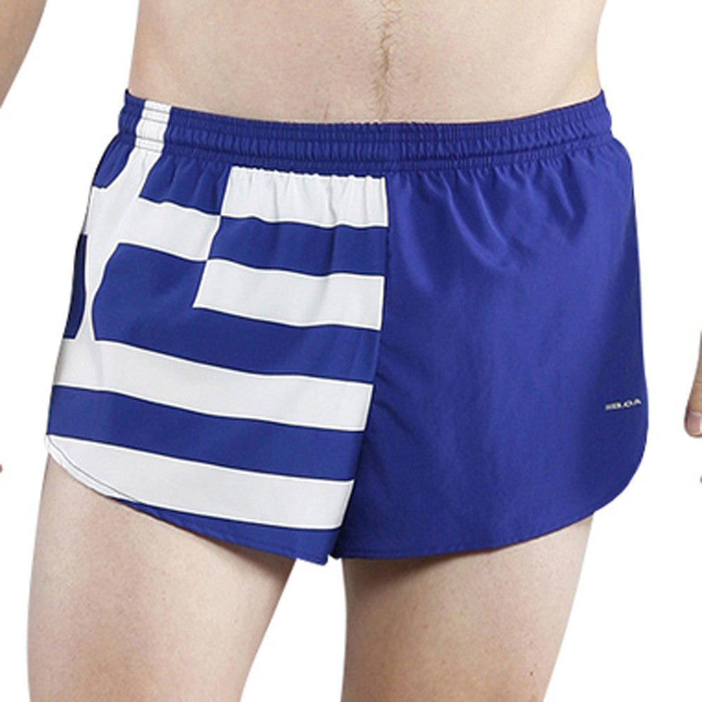 Men's Flag 1" Elite Split Shorts [G-I] - Greece