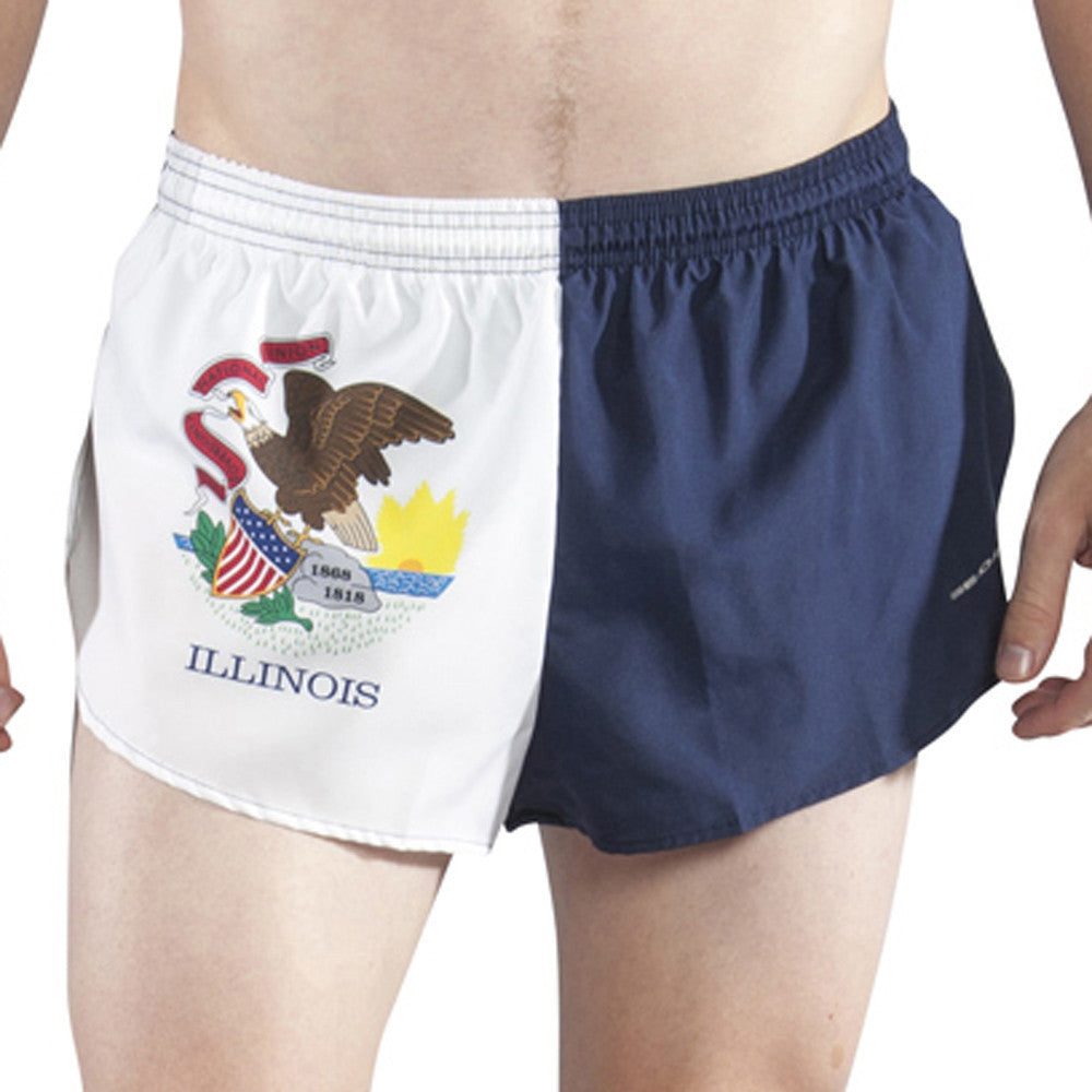 Men's Flag 1" Elite Split Shorts - Illinois