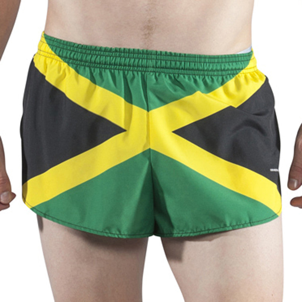 Men's Flag 1" Elite Split Shorts - Jamaica