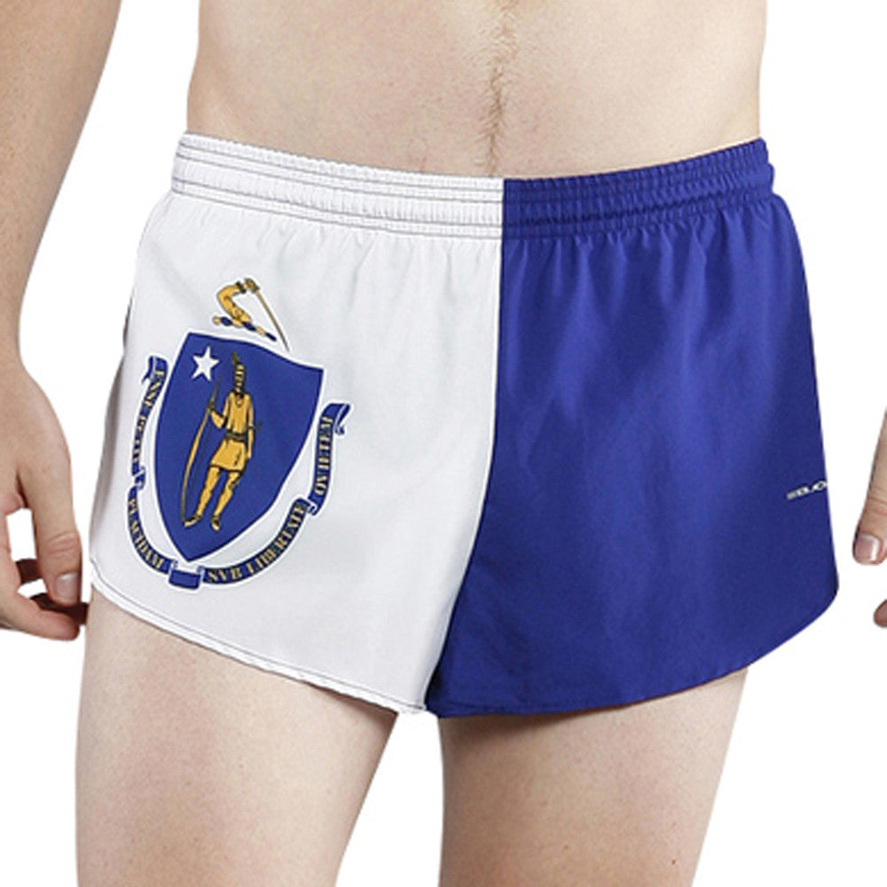 Men's Flag 1" Elite Split Shorts - Massachusetts