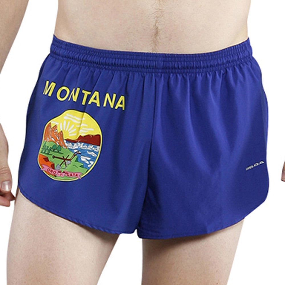 Men's Flag 1" Elite Split Shorts - Montana